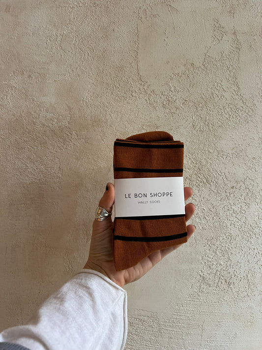 Wally Socks in Camel by Le Bon Shoppe