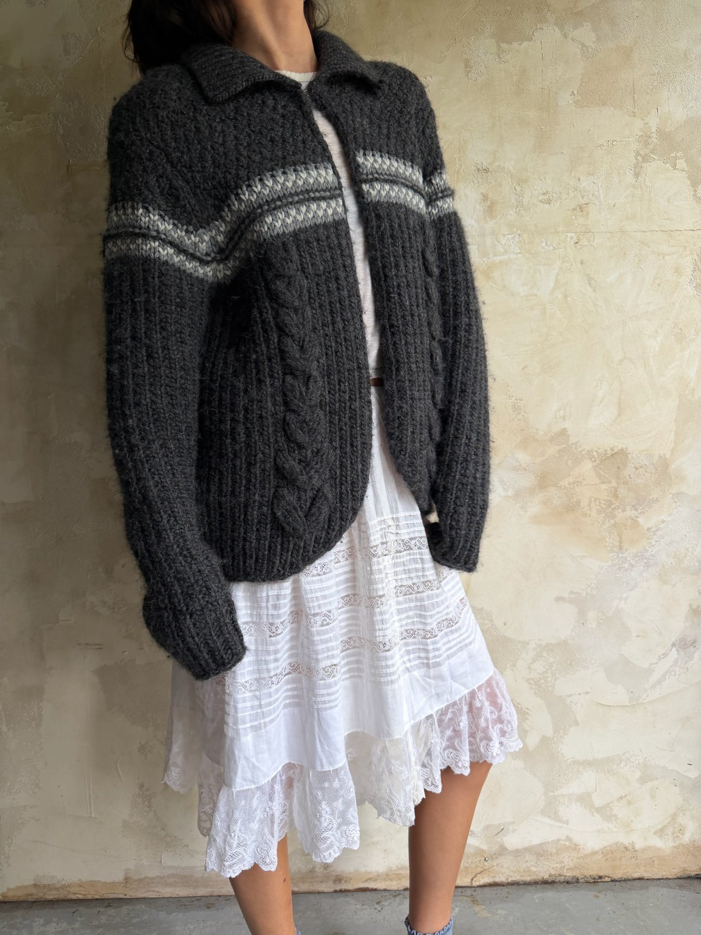Charcoal Woolrich Cardigan