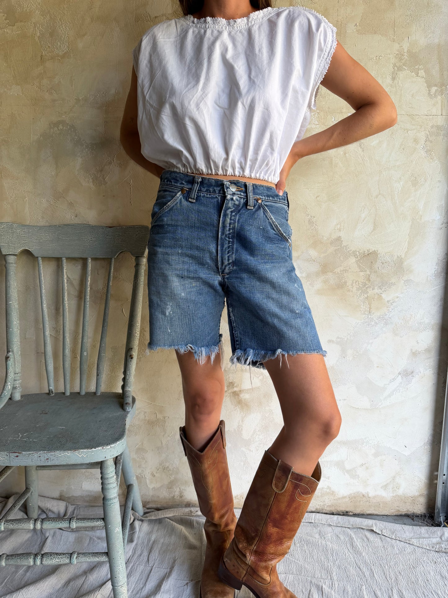 Reworked Antique Crop Blouse 01