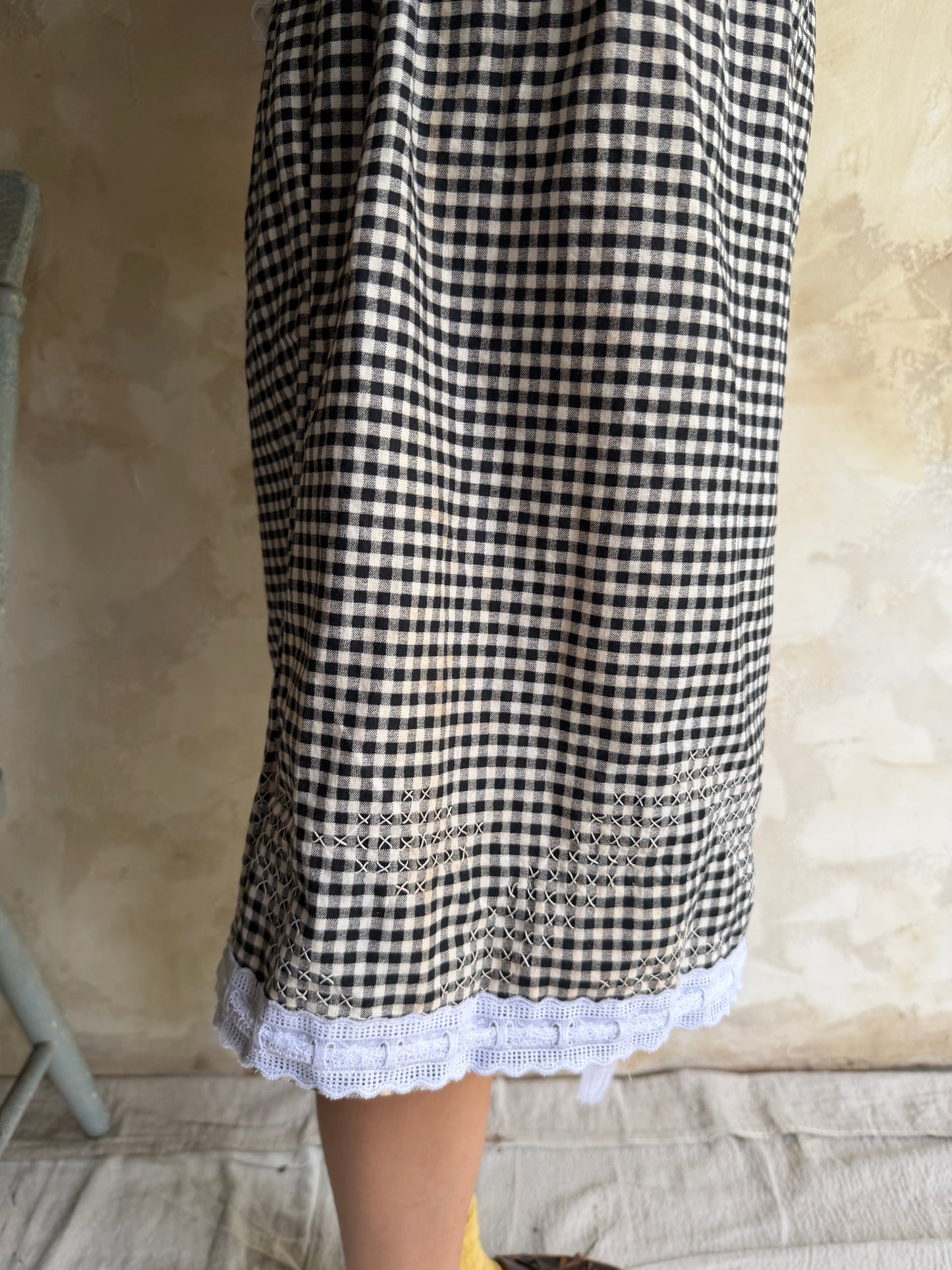 Gingham Reworked Skirt