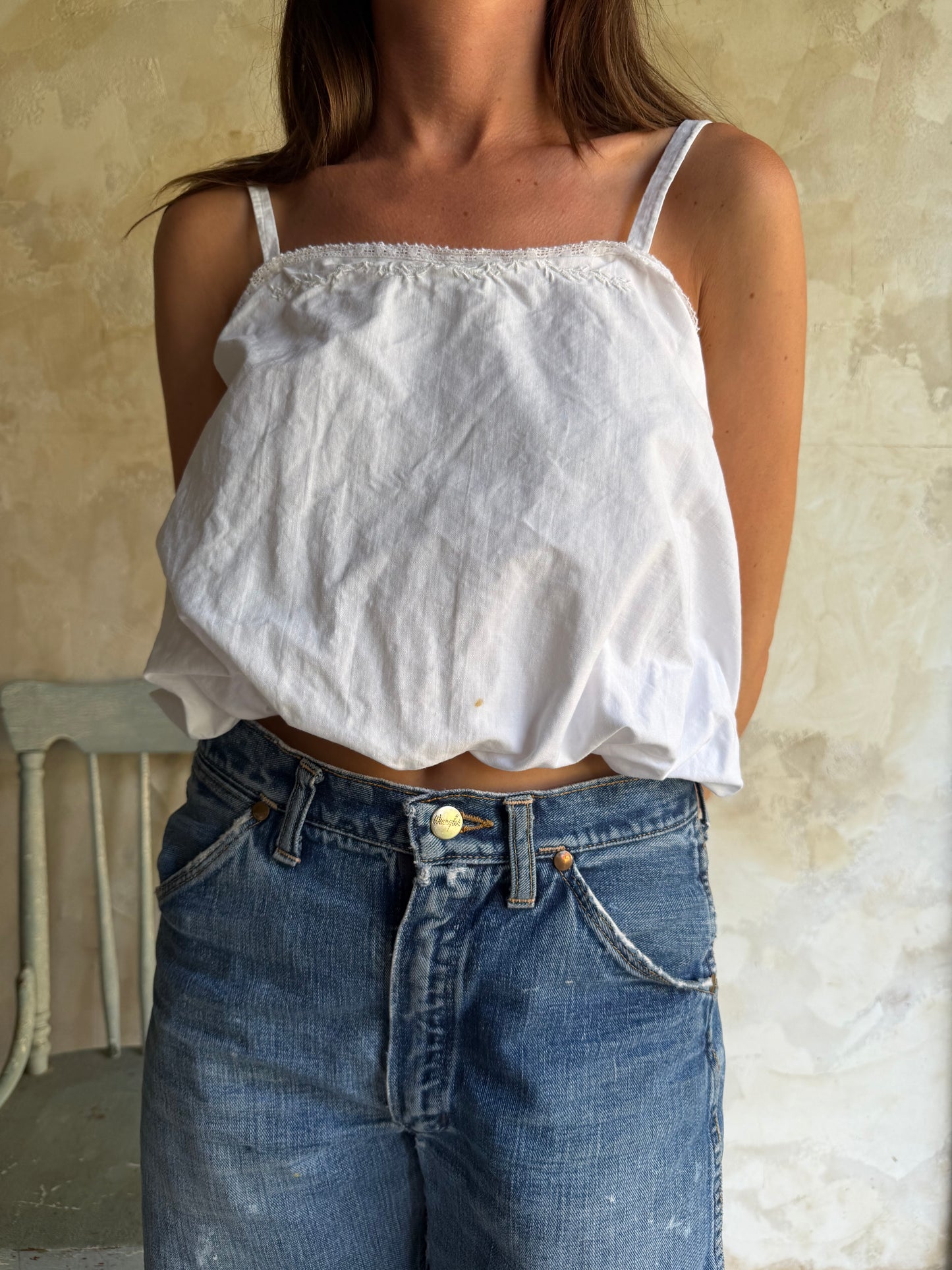 Reworked Antique Cropped Blouse 02