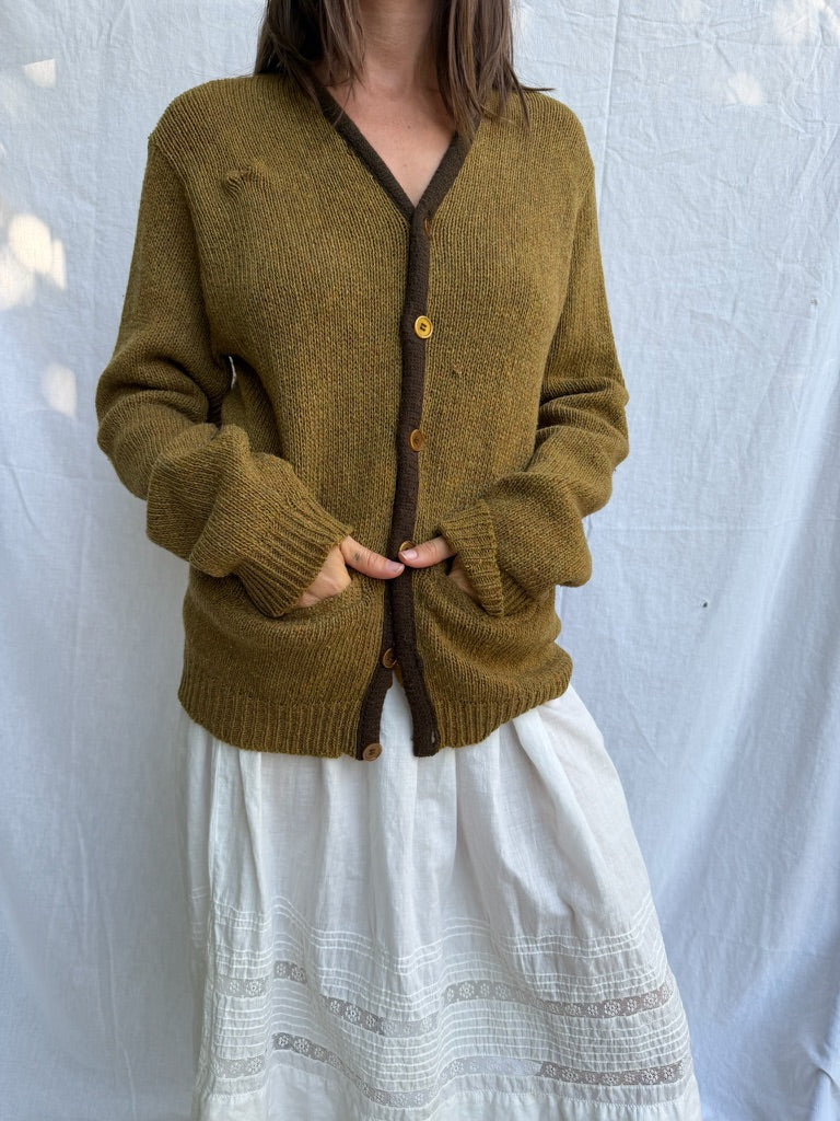 Ochre Wool Cardigan