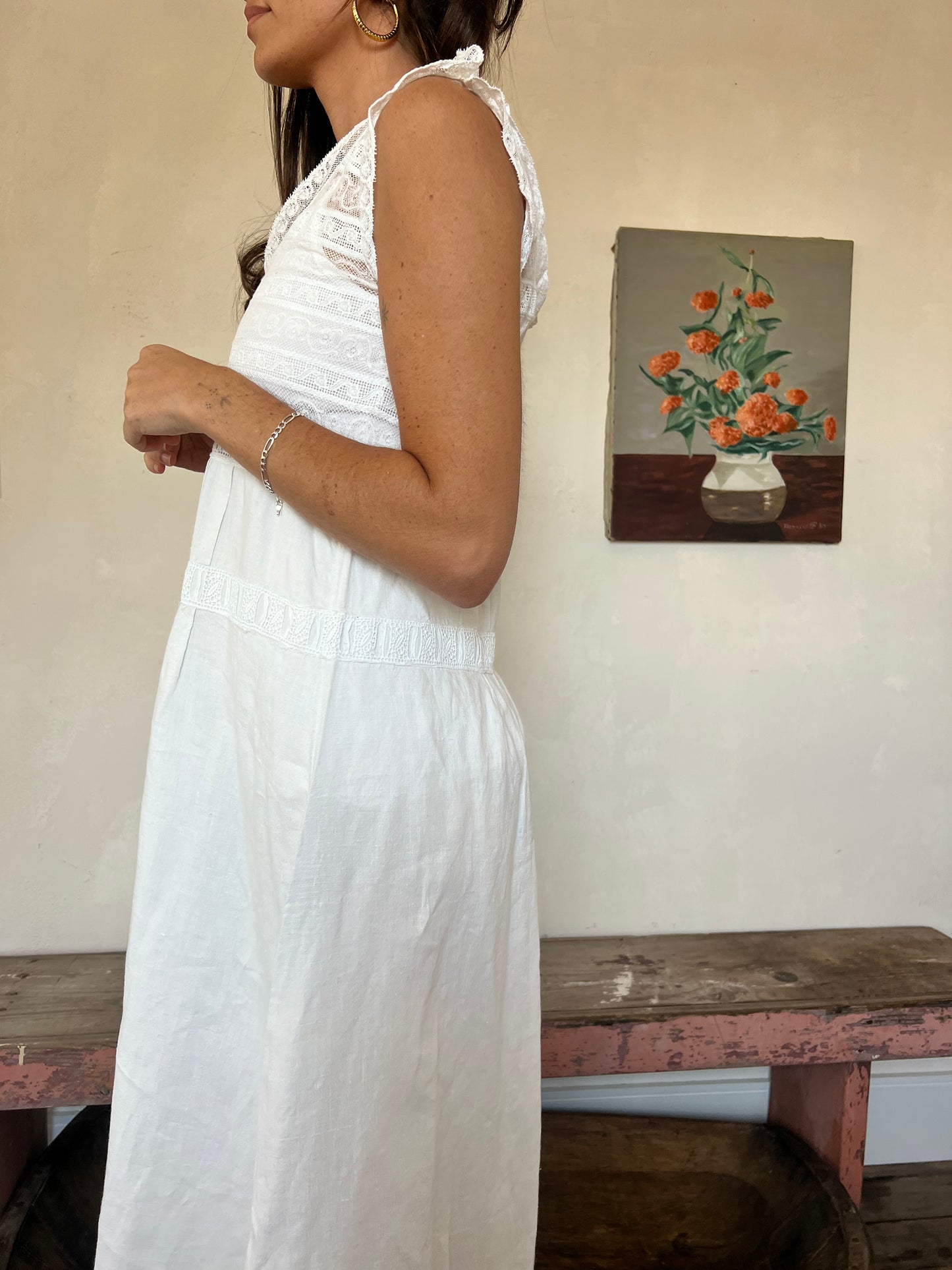 Antique White Lace Dress