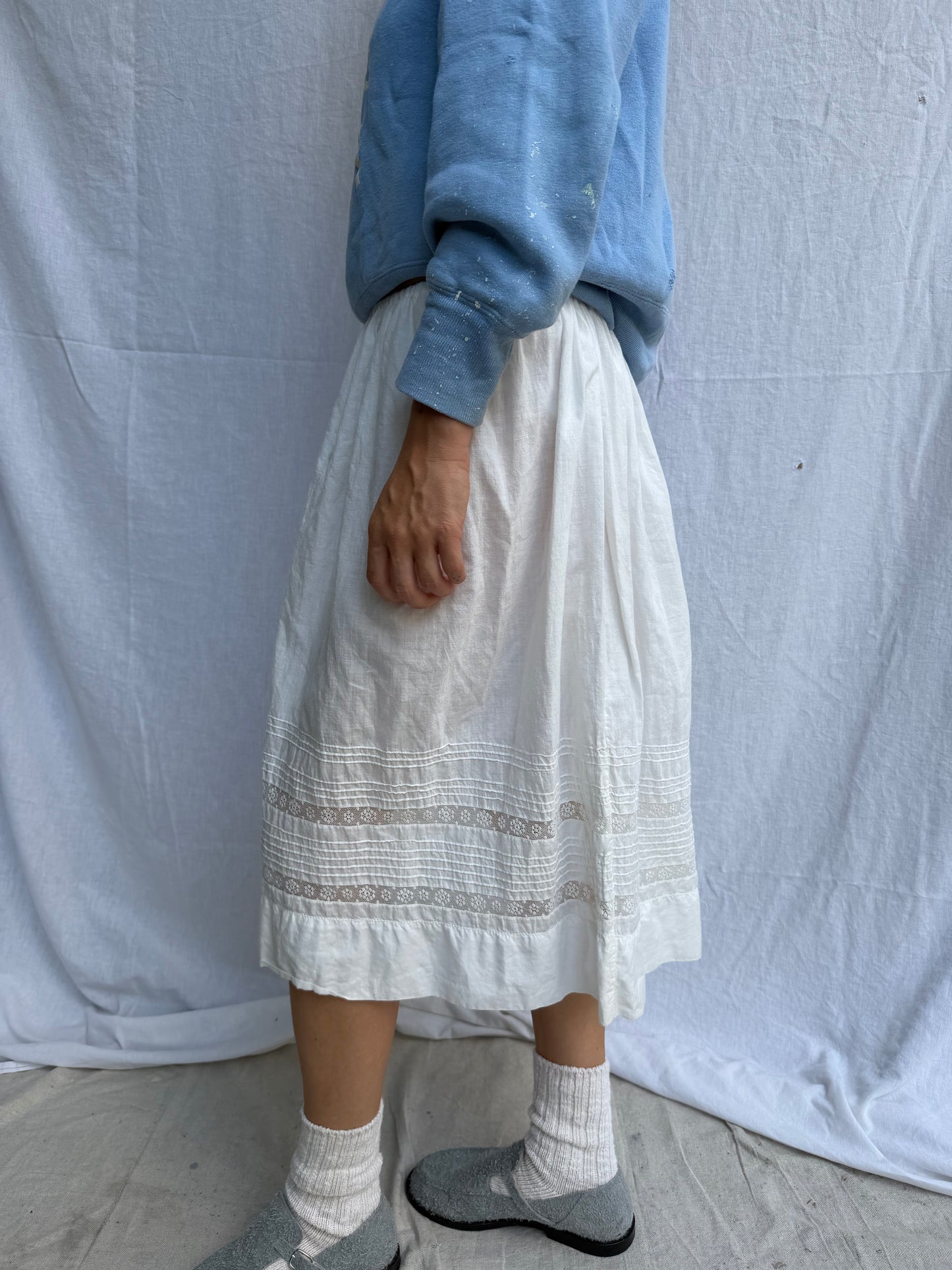 Reworked Antique Christening Gown Skirt 01