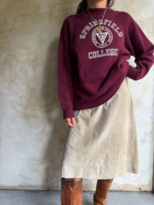 Maroon Springfield College Crewneck