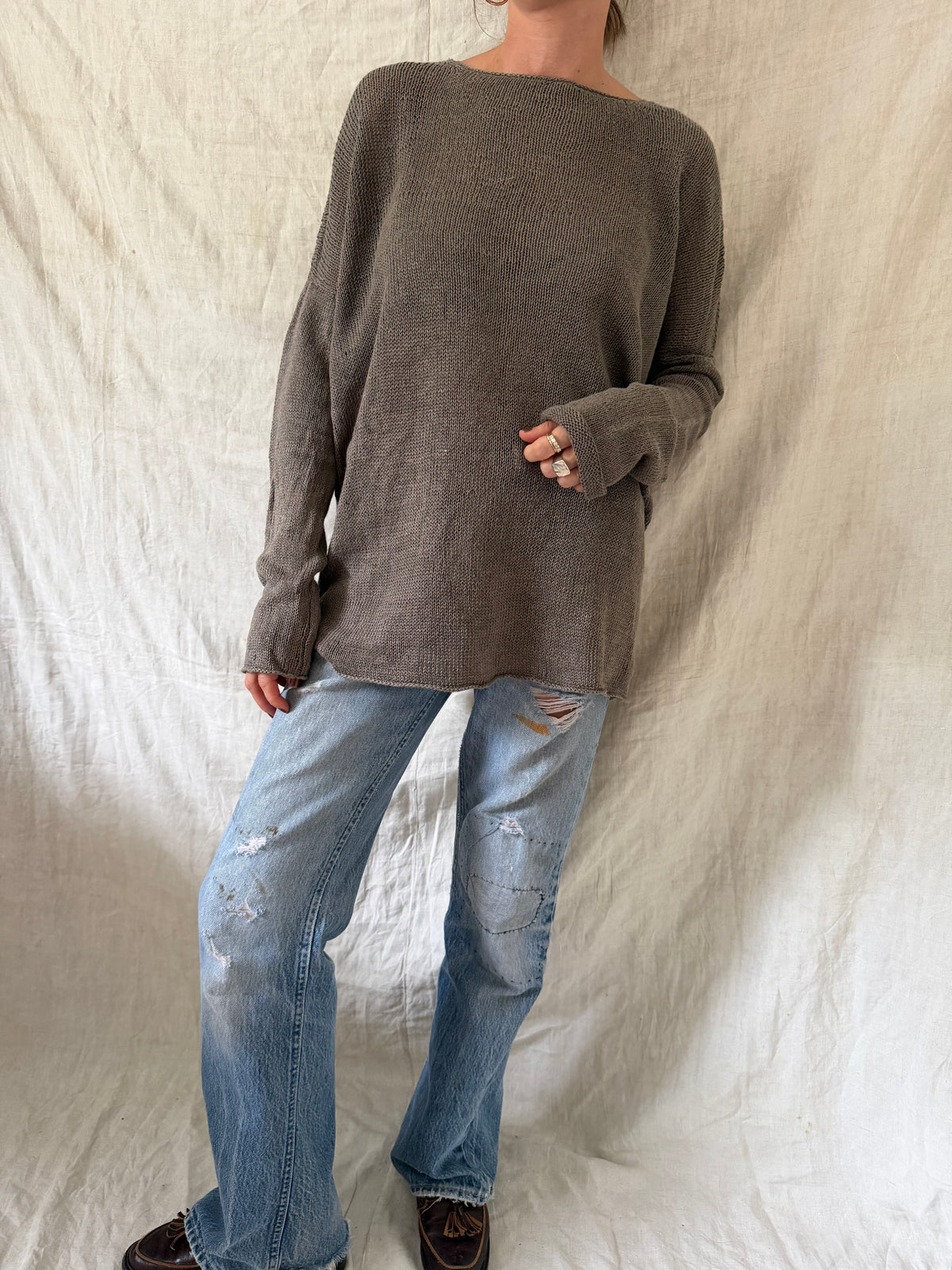 Fawn Knit Silk Sweater