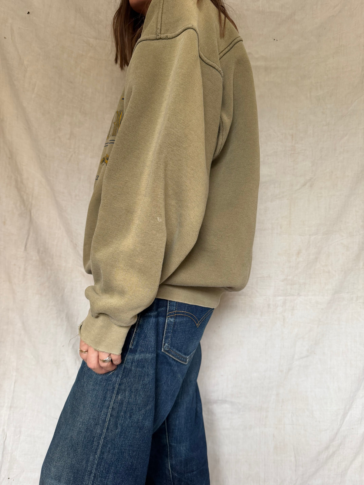 Faded Green Michigan Crewneck