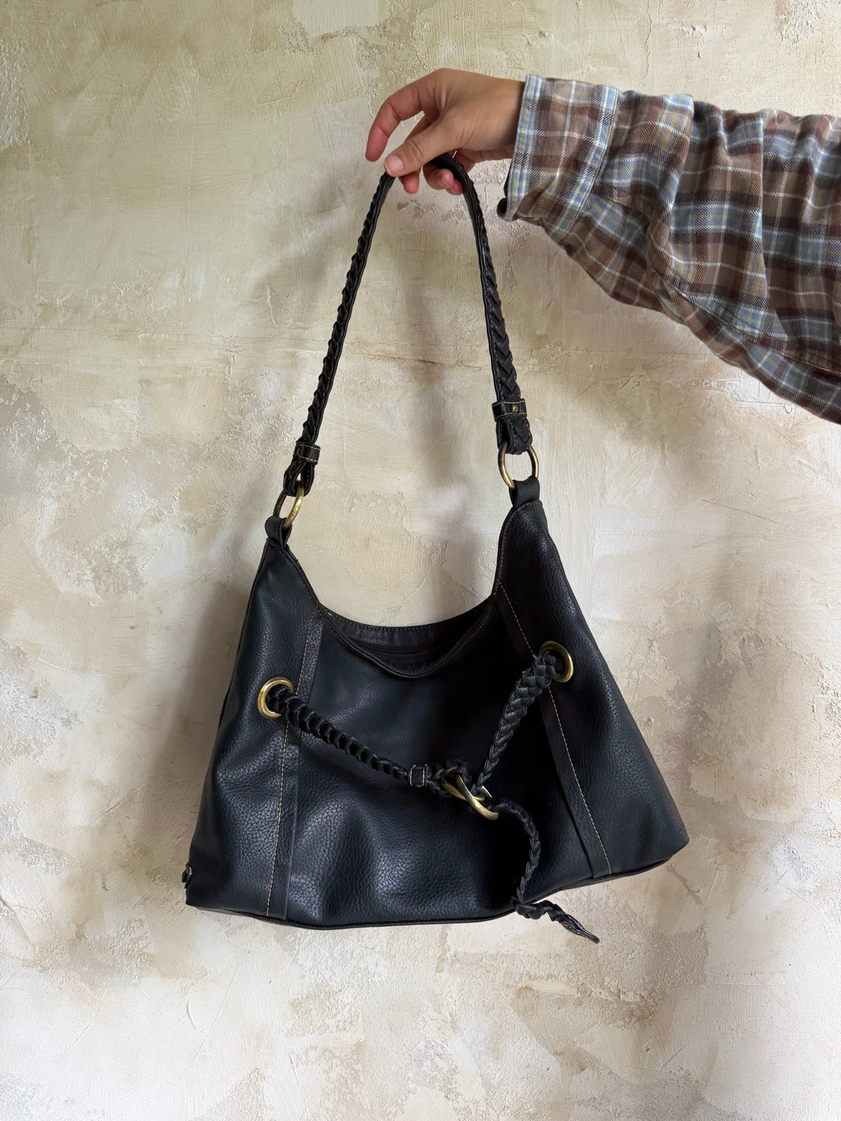 Black Braided Purse