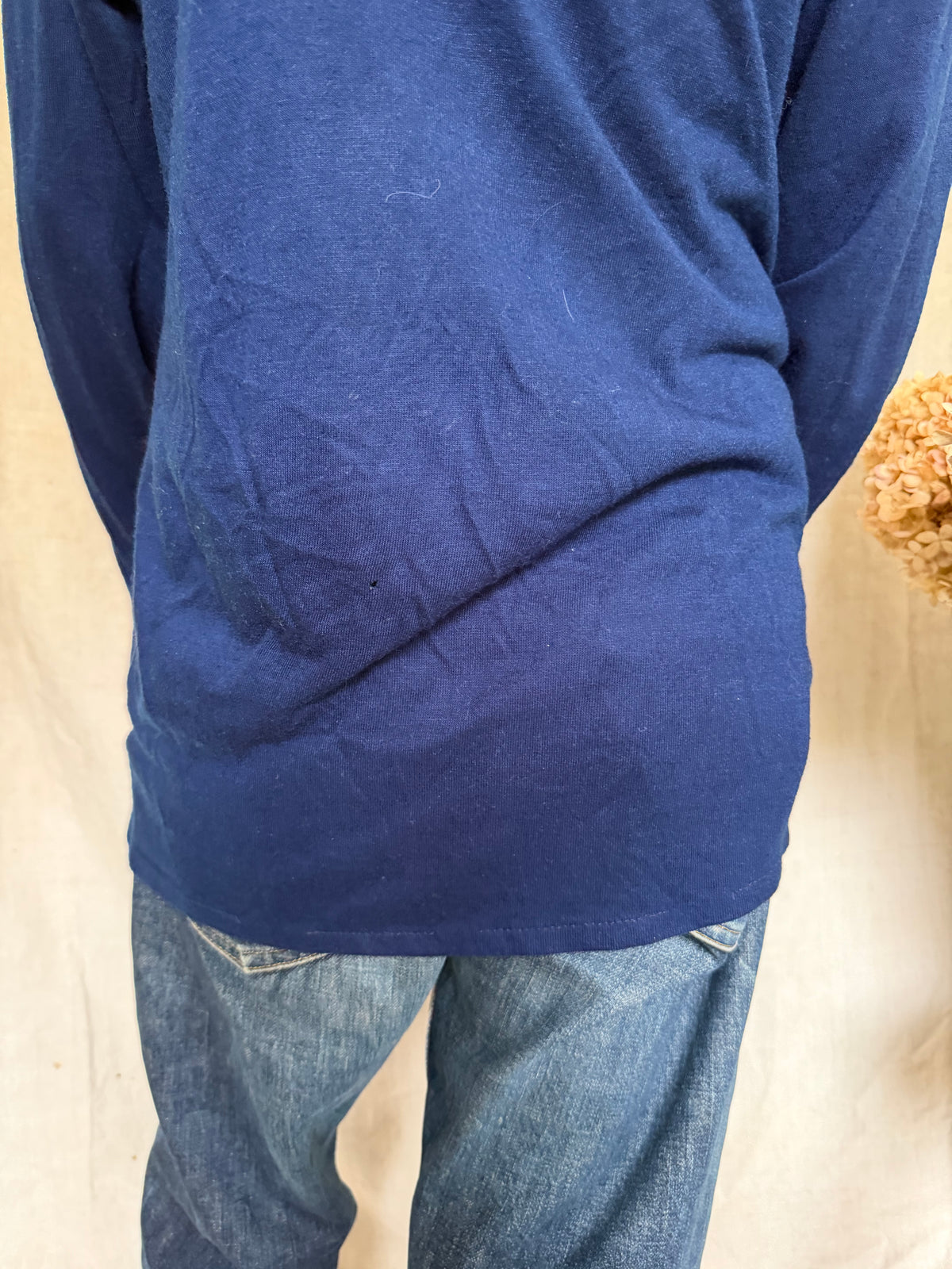 70s Blue Button Up