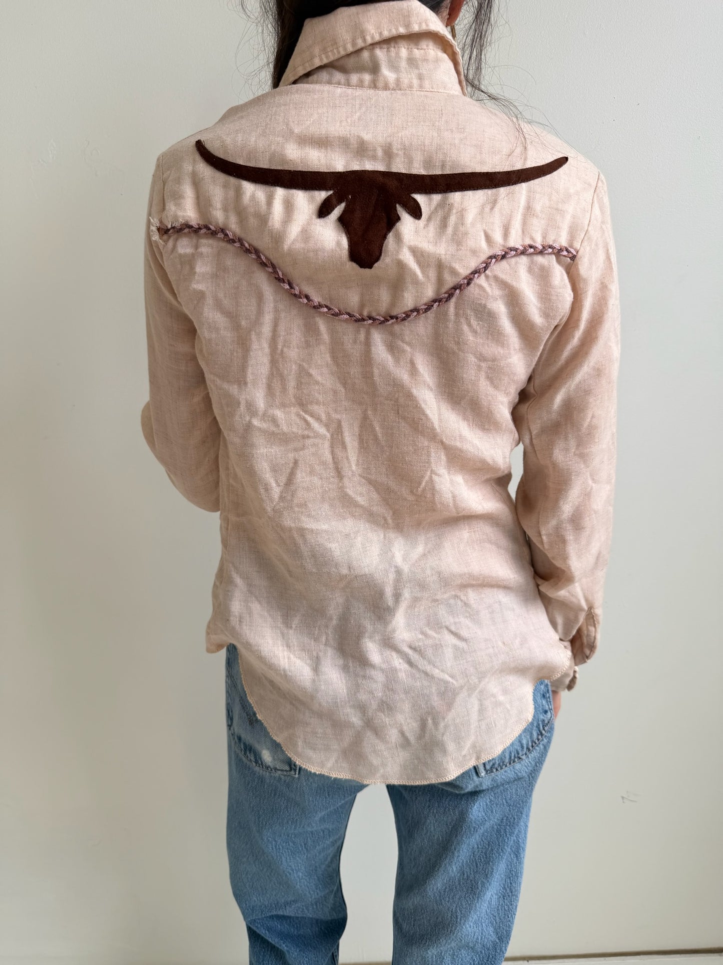 Peachy Western Button Up