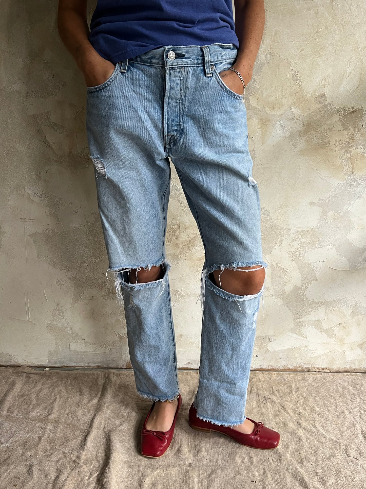 Levi’s Distressed 501s