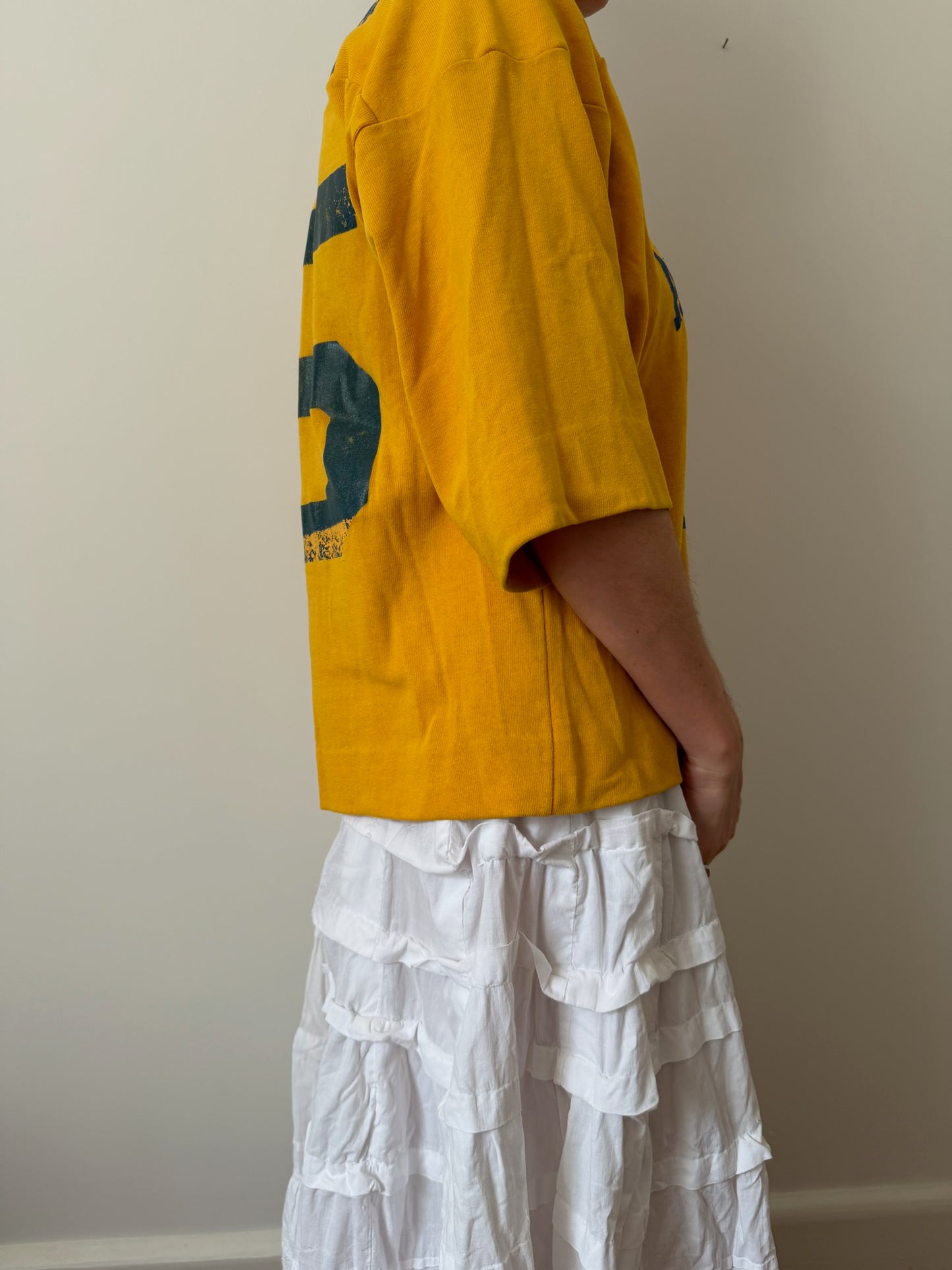 Yellow Cropped Arlington Football Jersey
