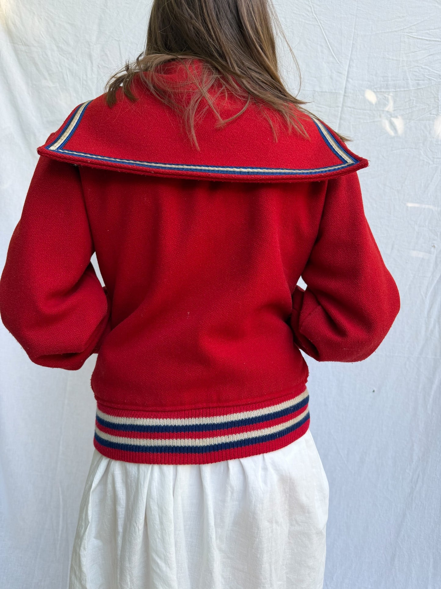 Cherry Red Varsity Jacket