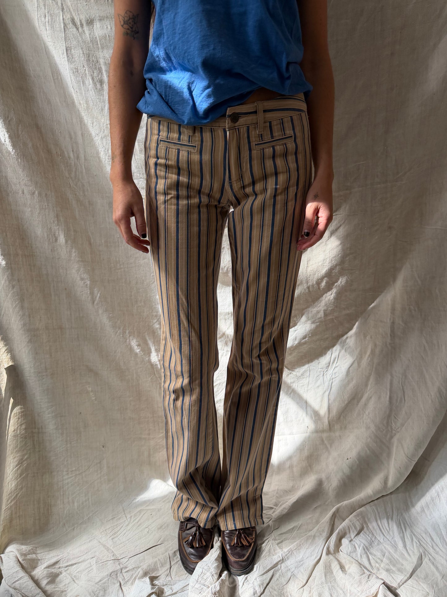 90s Striped Flares