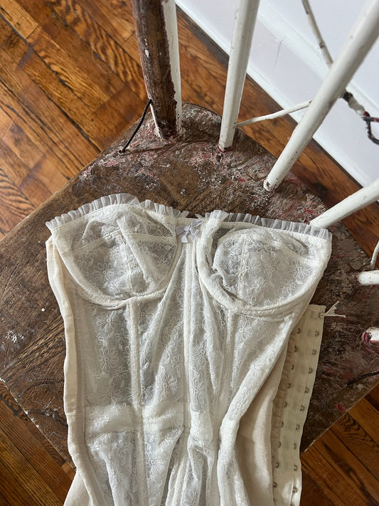 Vintage Daisy Lace Corset