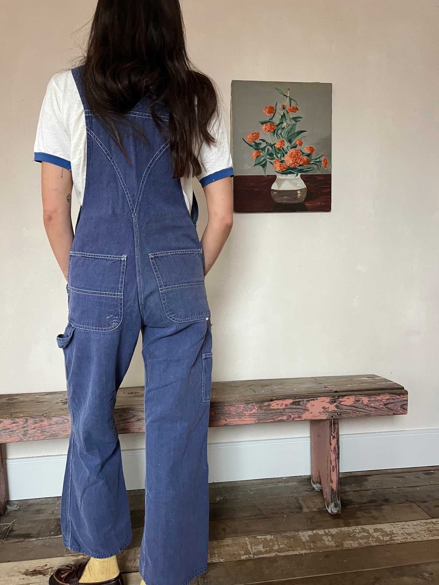 1960s Indigo Blue Denim Overalls
