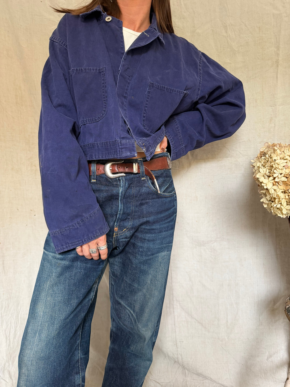 Indigo Blue MTC Cropped Chore Jacket