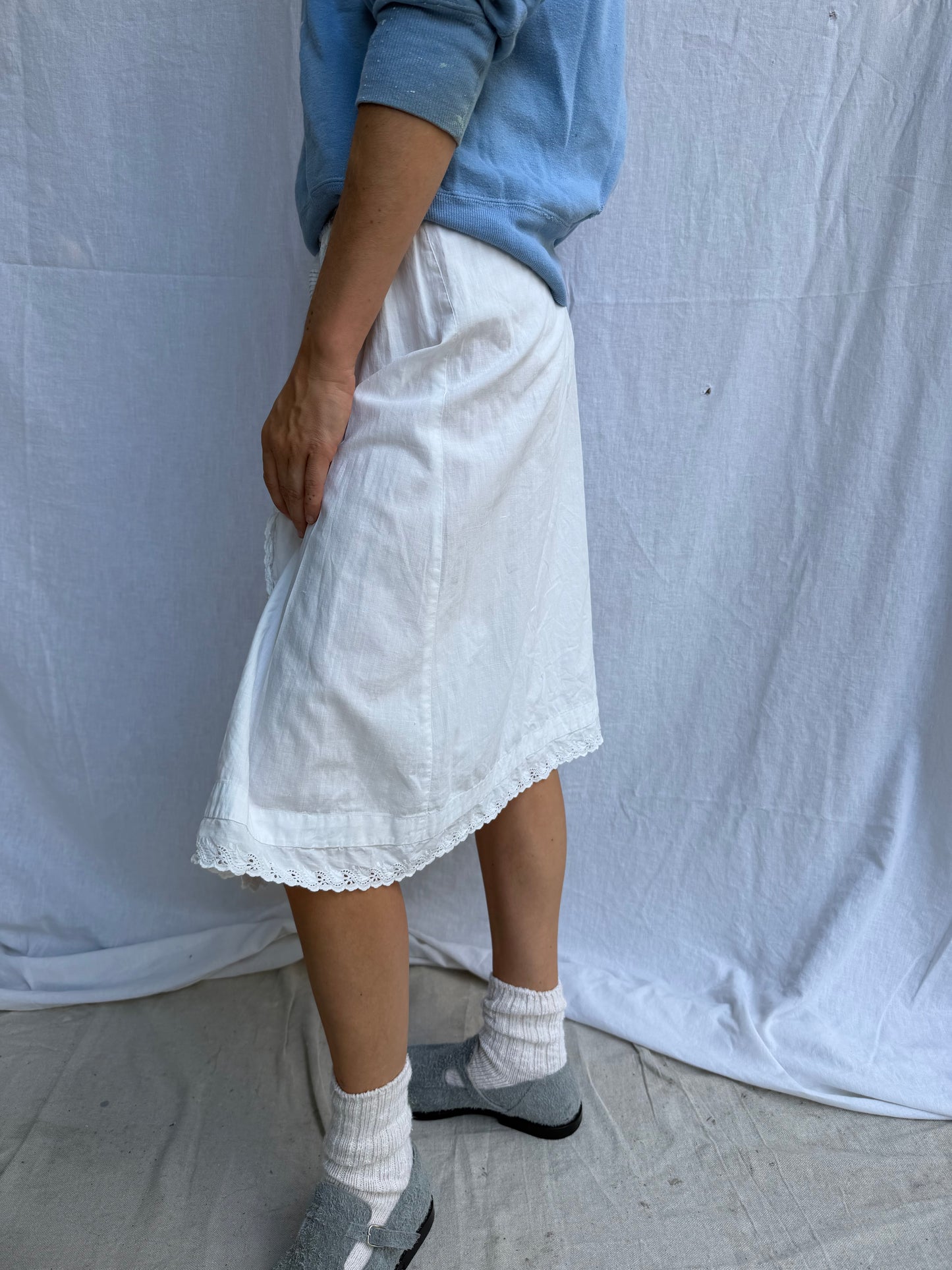 Reworked Antique Christening Gown Skirt 02