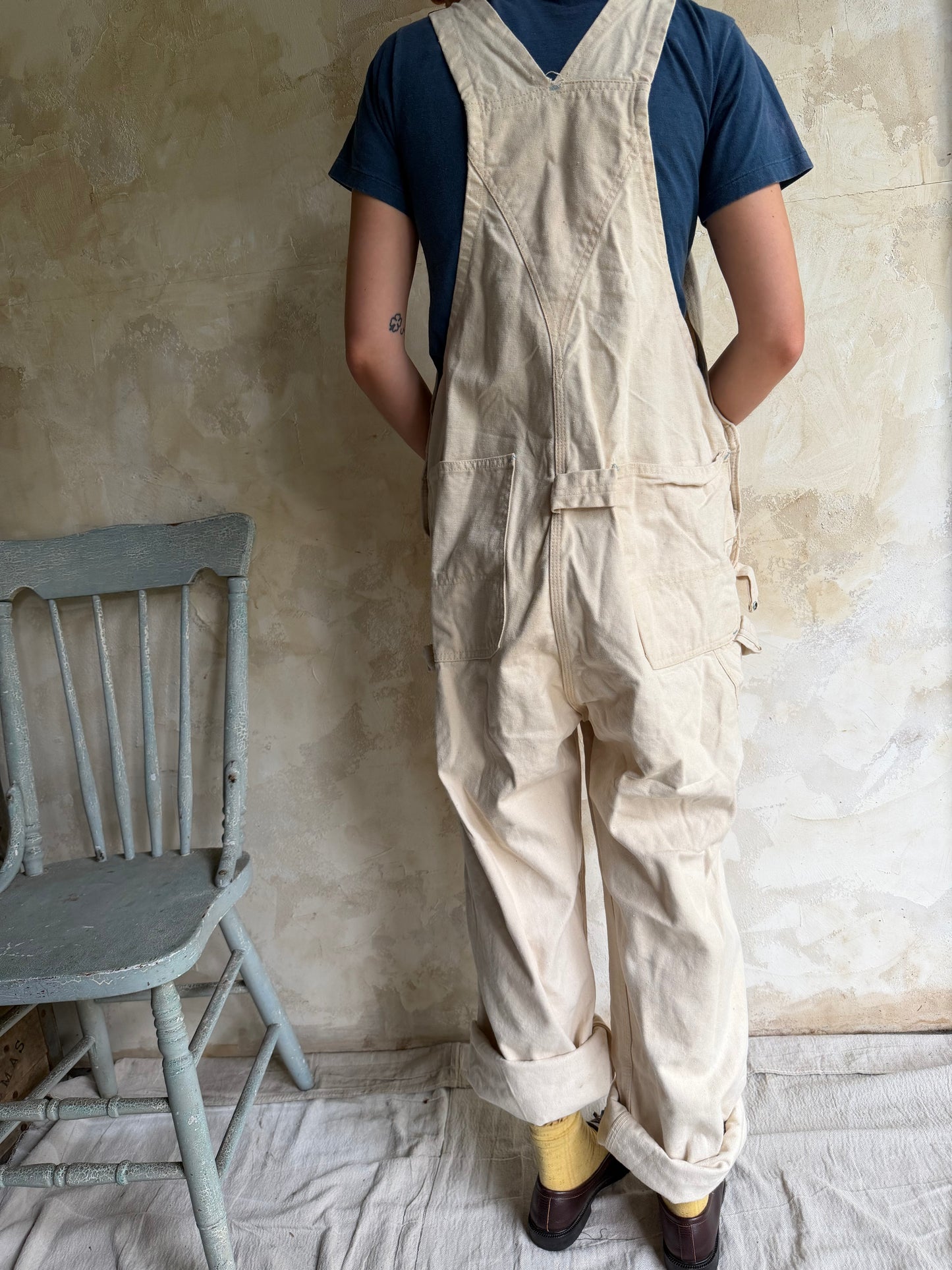 Cream Painters Overalls