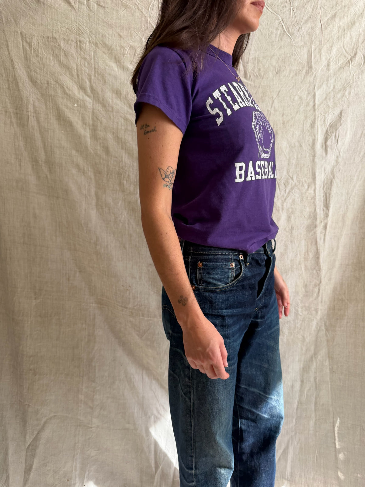 Purple Youth Baseball Tee