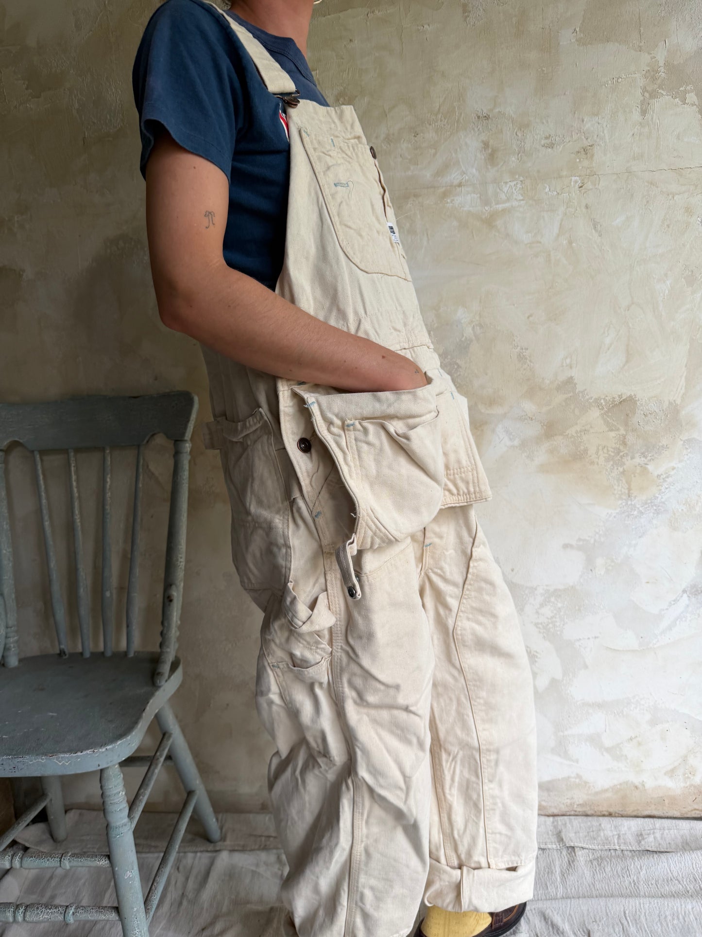 Cream Painters Overalls