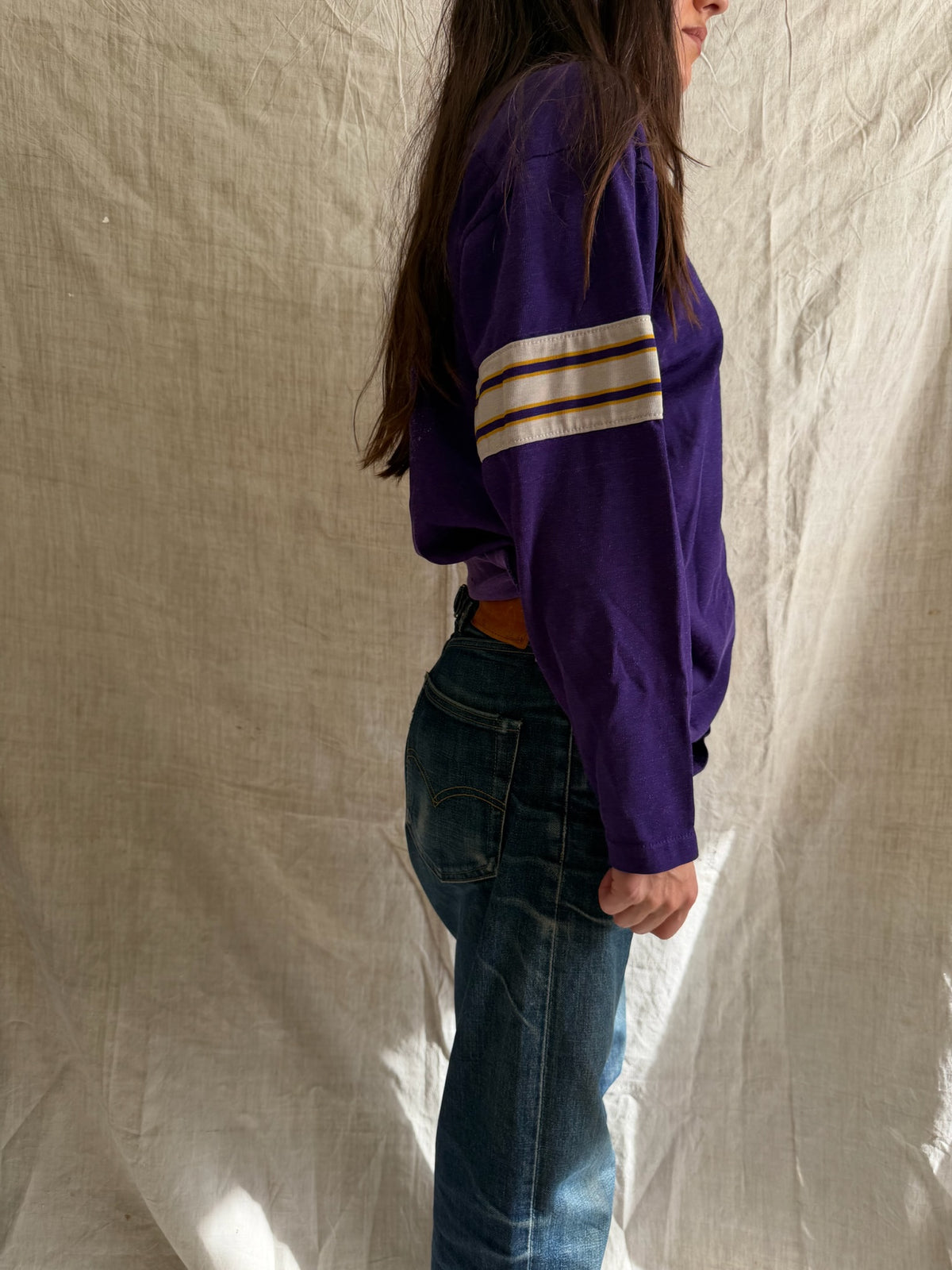 Purple Faded Football Jersey