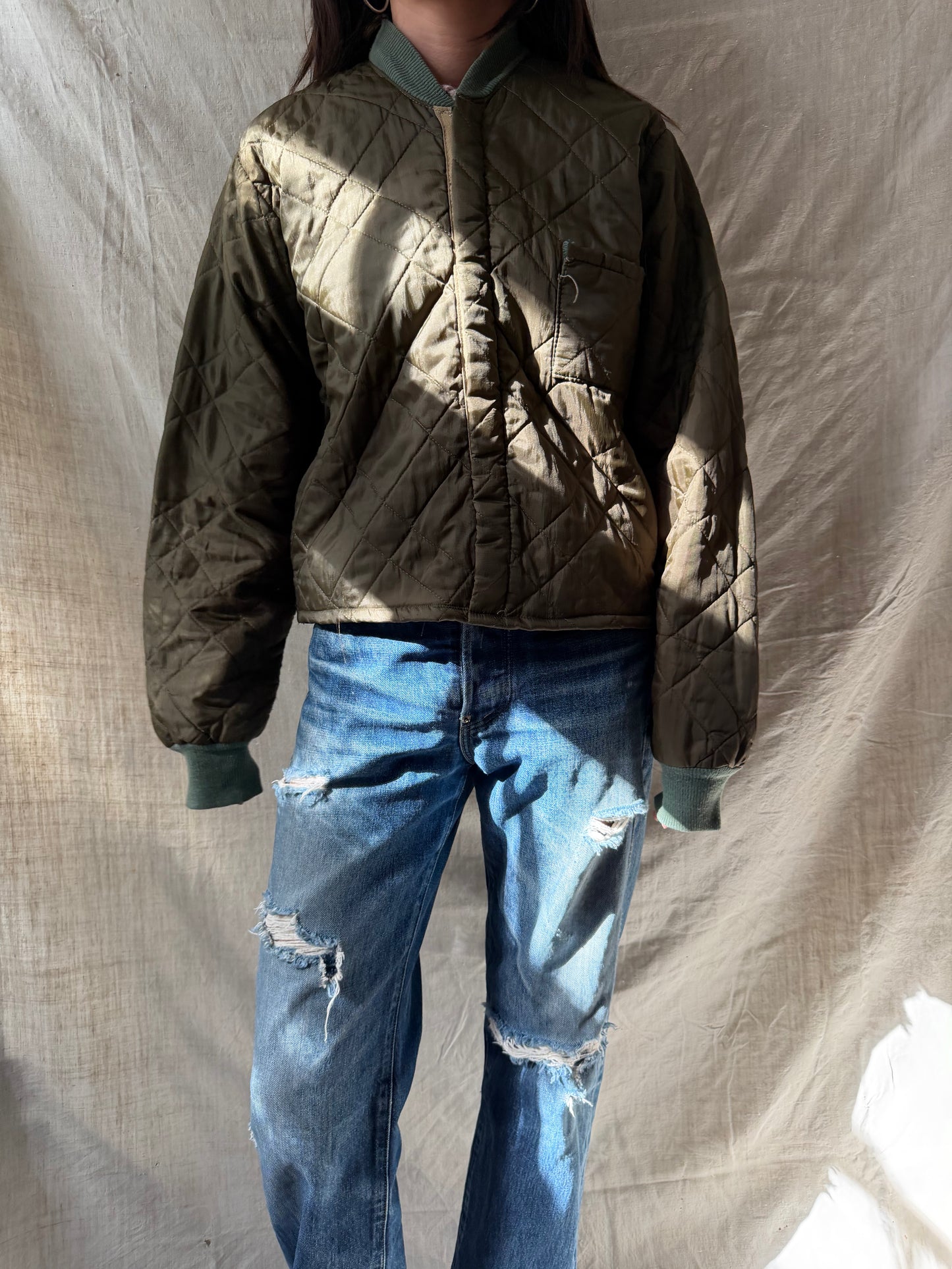 Cropped Military Coveralls Liner