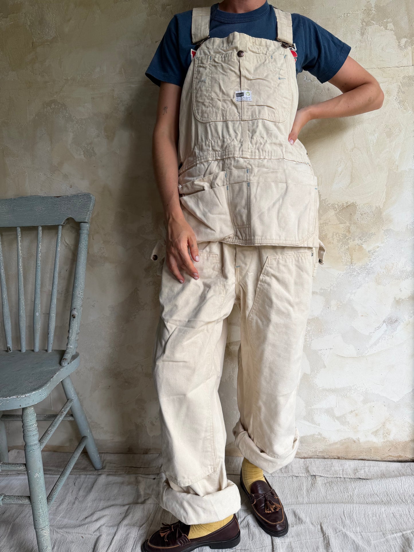 Cream Painters Overalls