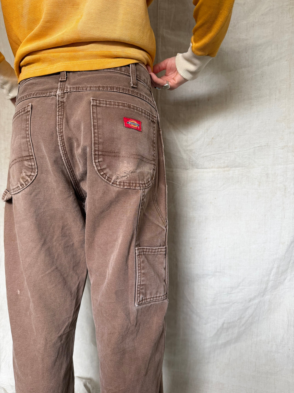 Brown Faded Dickies Worwear Pants