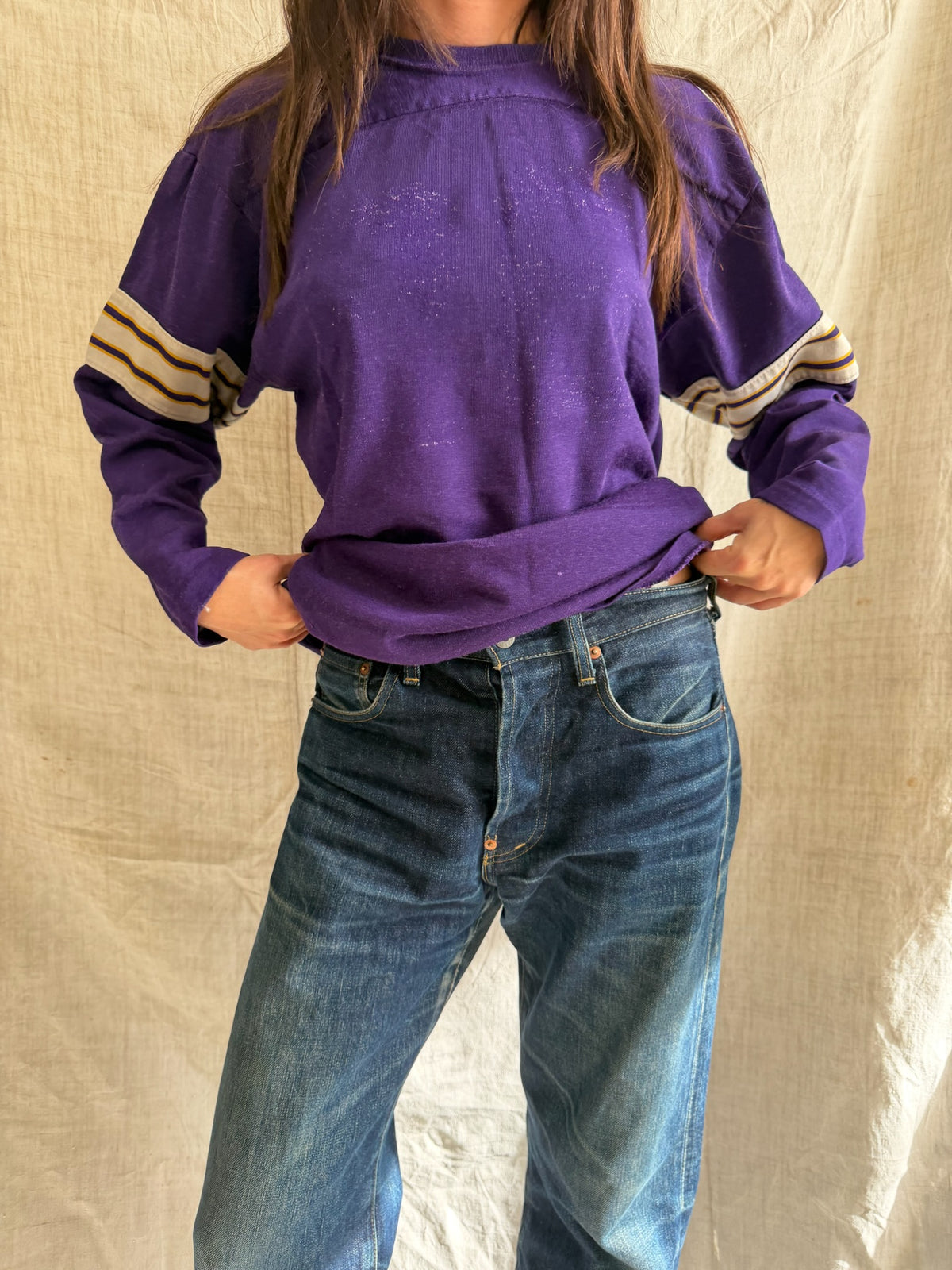 Purple Faded Football Jersey