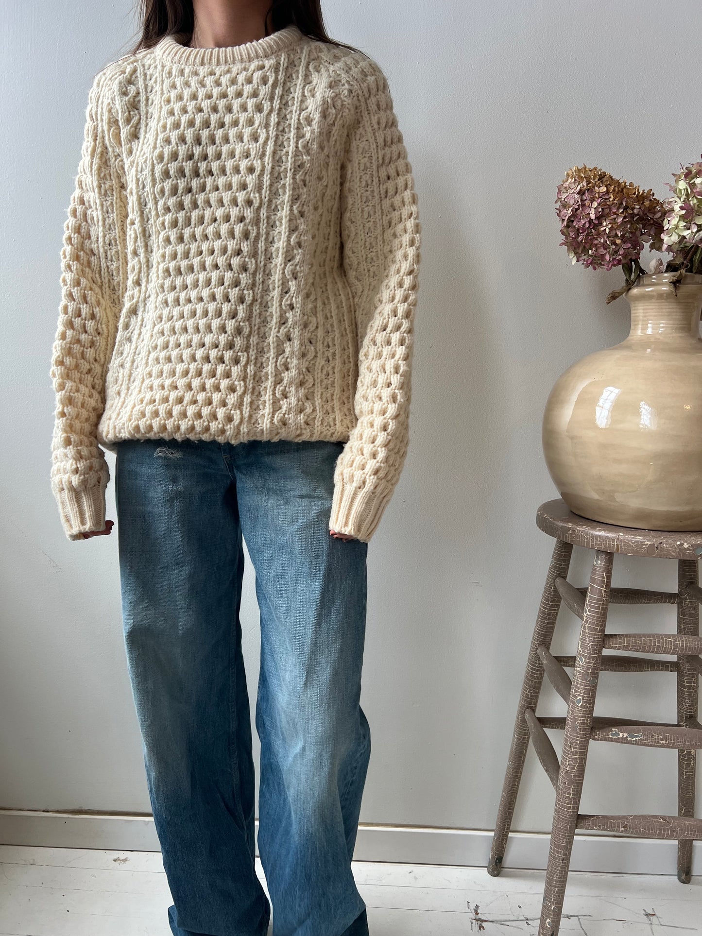 Cream Irish Fisherman Sweater