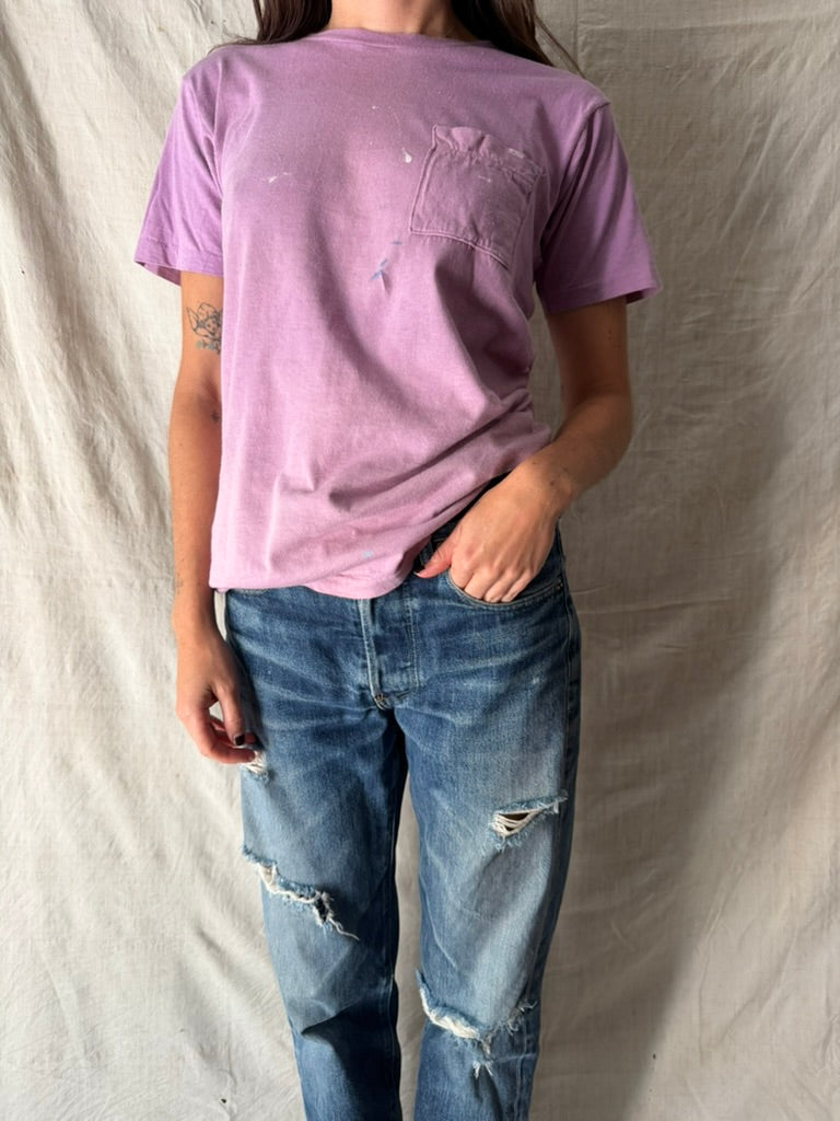 Faded Magenta Painters Tee