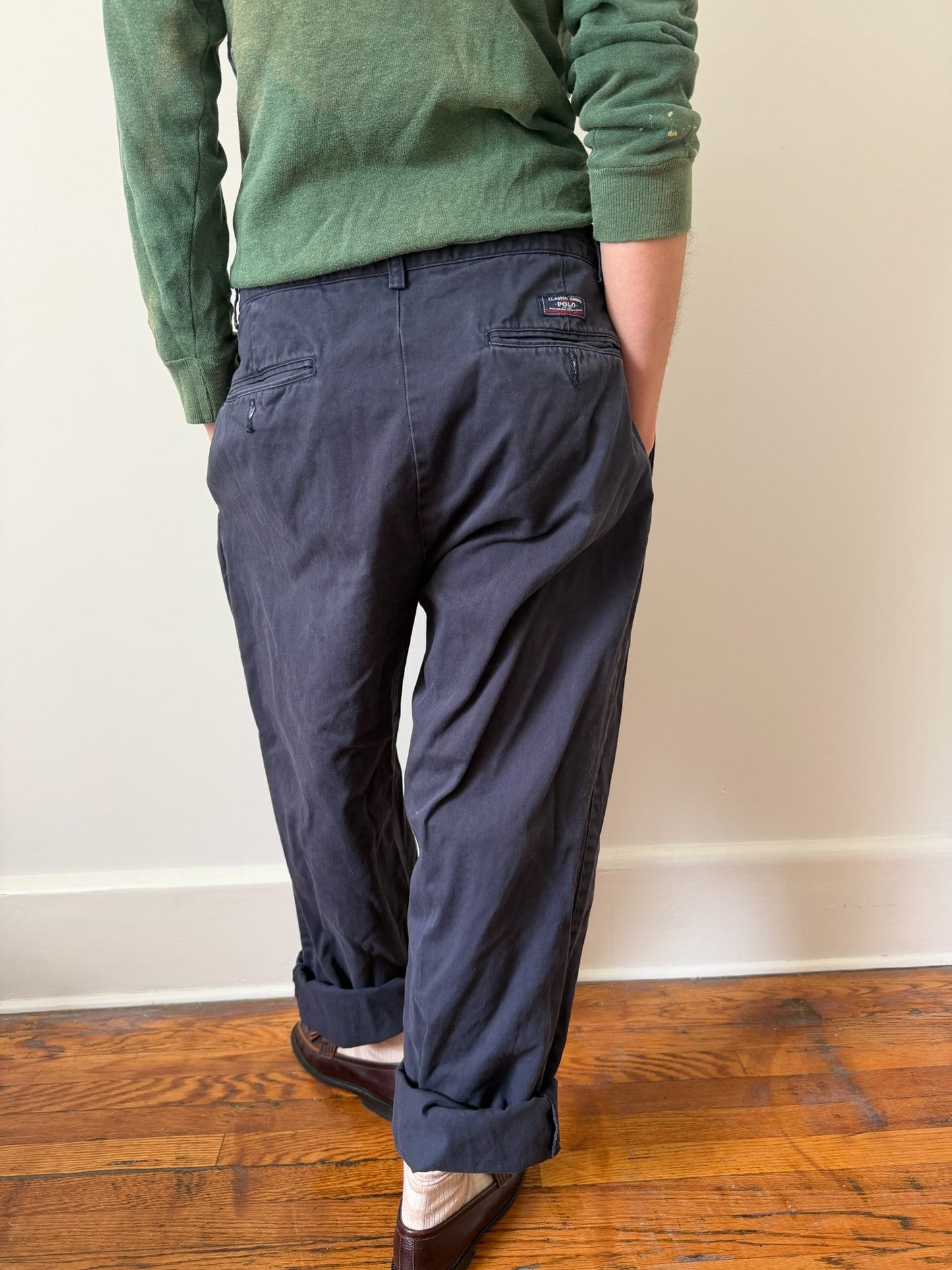 Men’s Ralph Lauren Navy Cotton Trouser