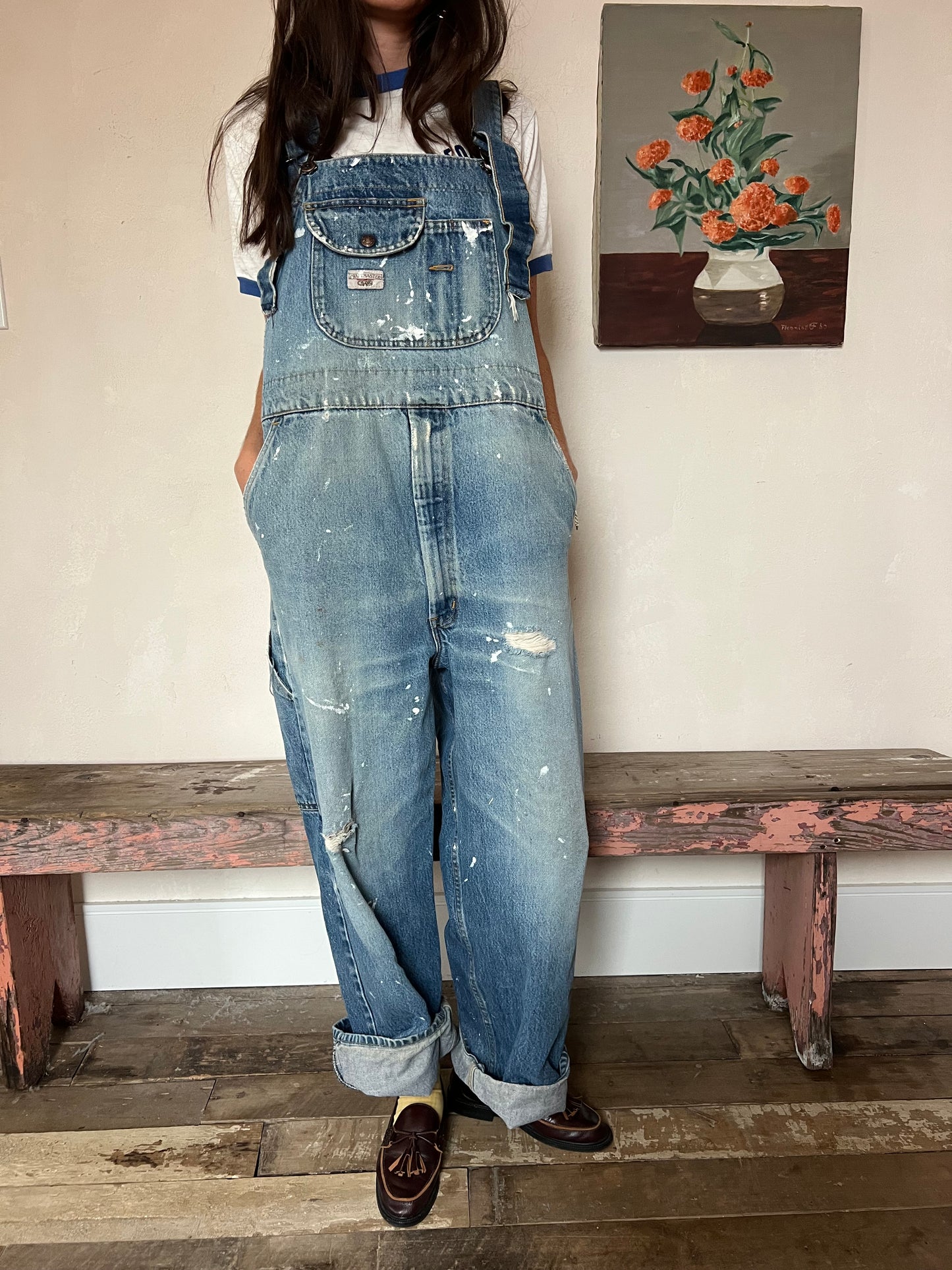 Faded Painters Denim Overalls