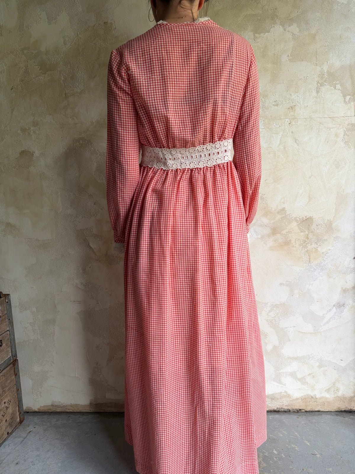 Red Gingham Long Dress