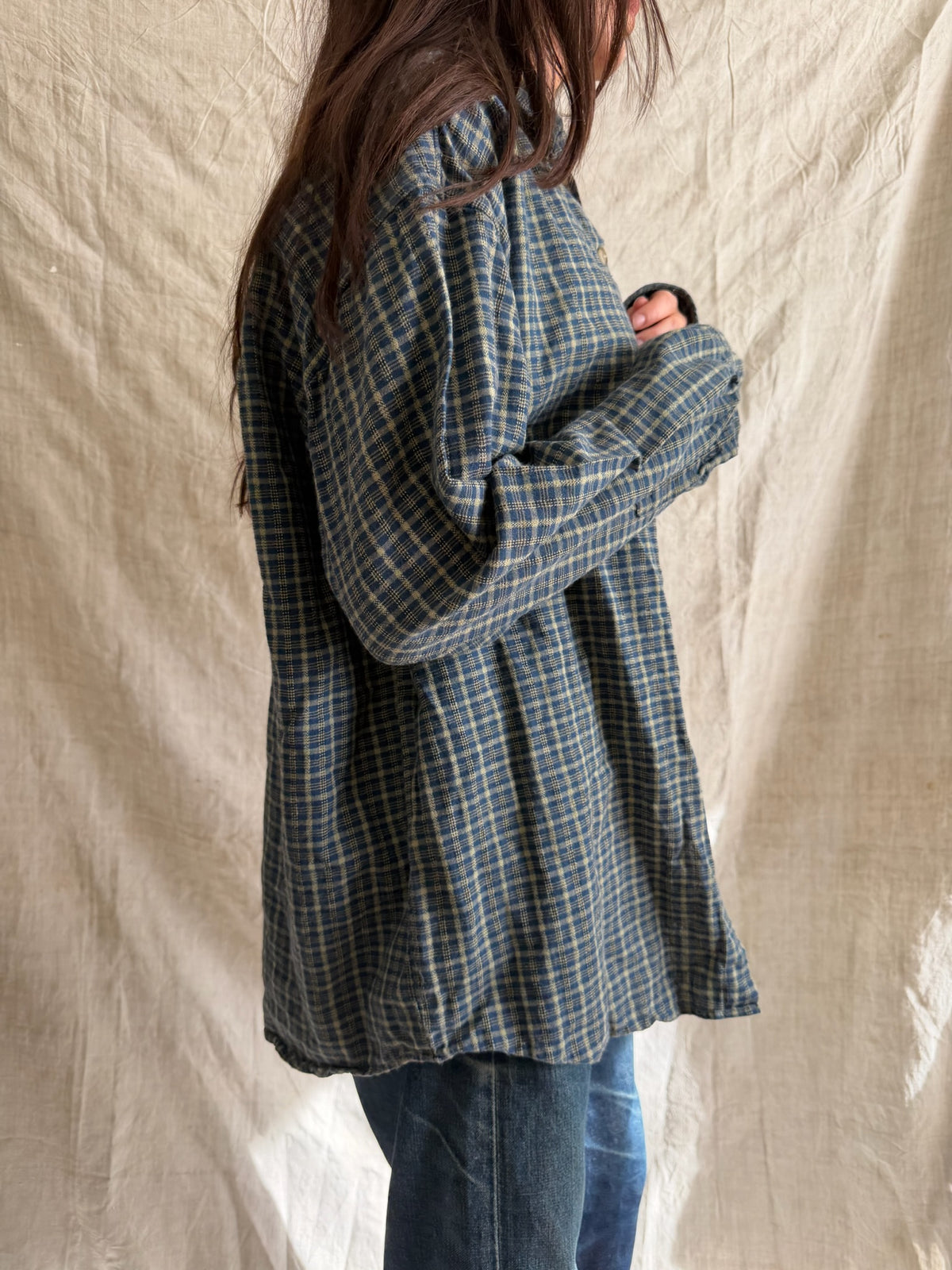 Blue + Green Checkered Plaid Shirt