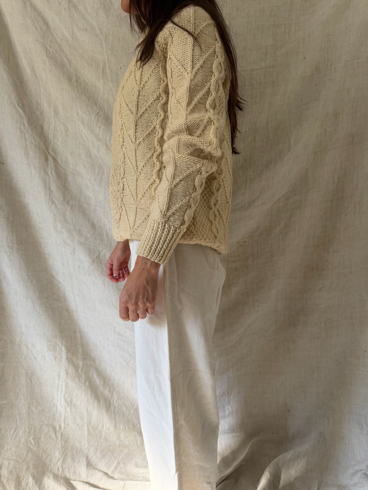 Classic Irish Wool Fisherman Sweater
