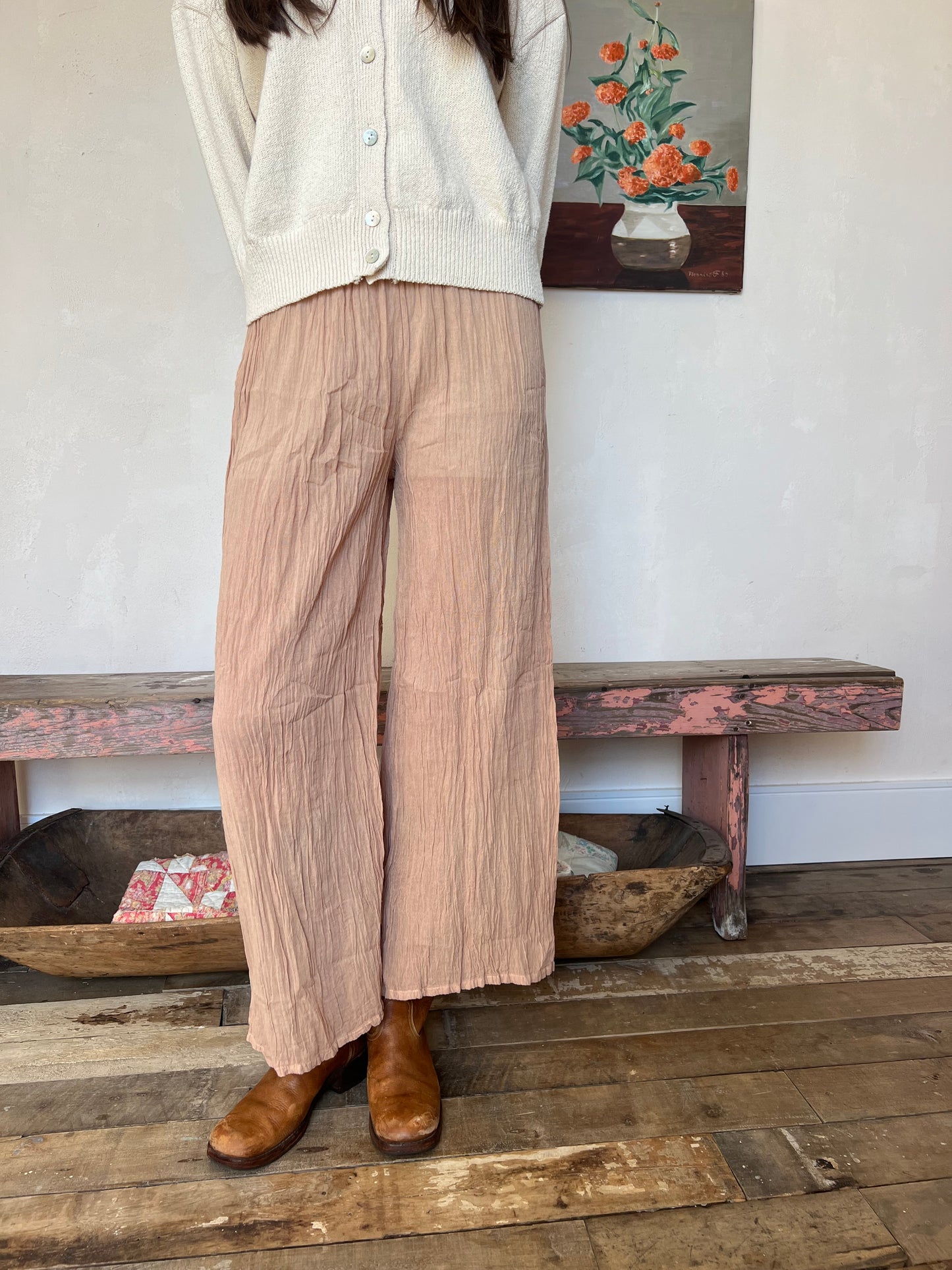 Oaxacan Peach Cotton Pant