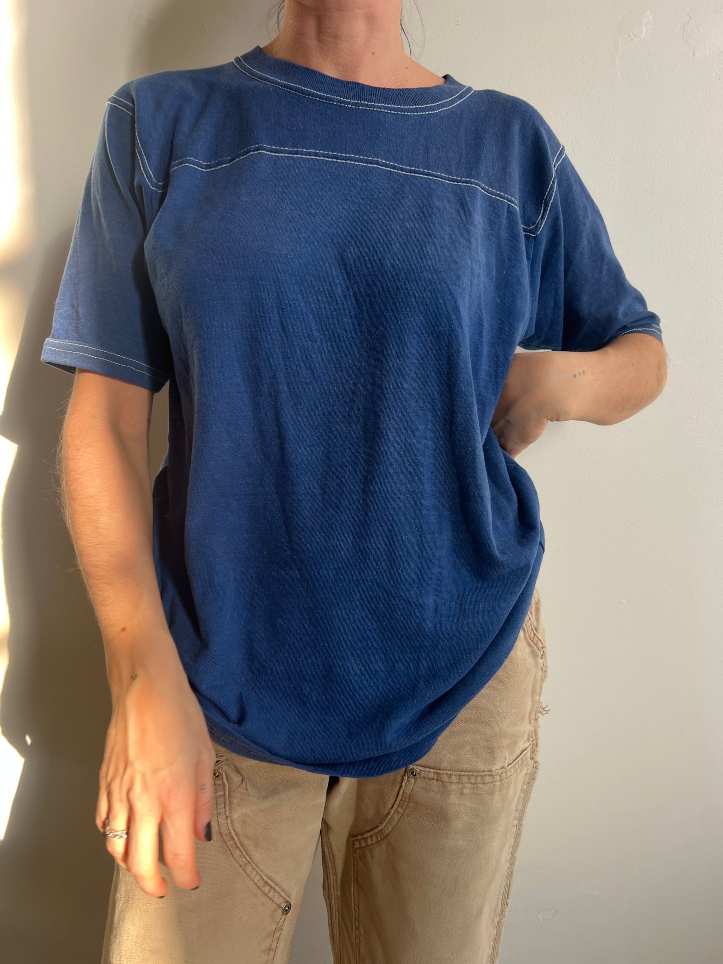 Faded Denim Blue Tee