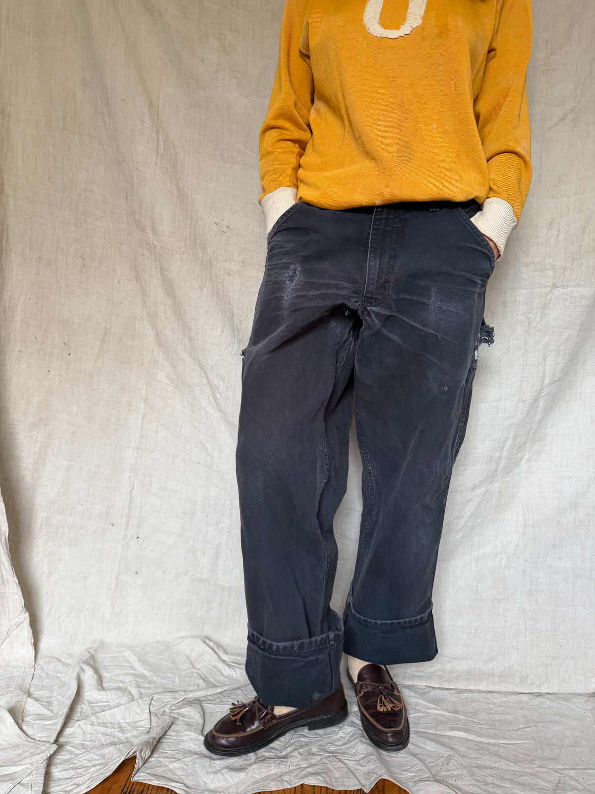 Black Faded Carhartt Pants