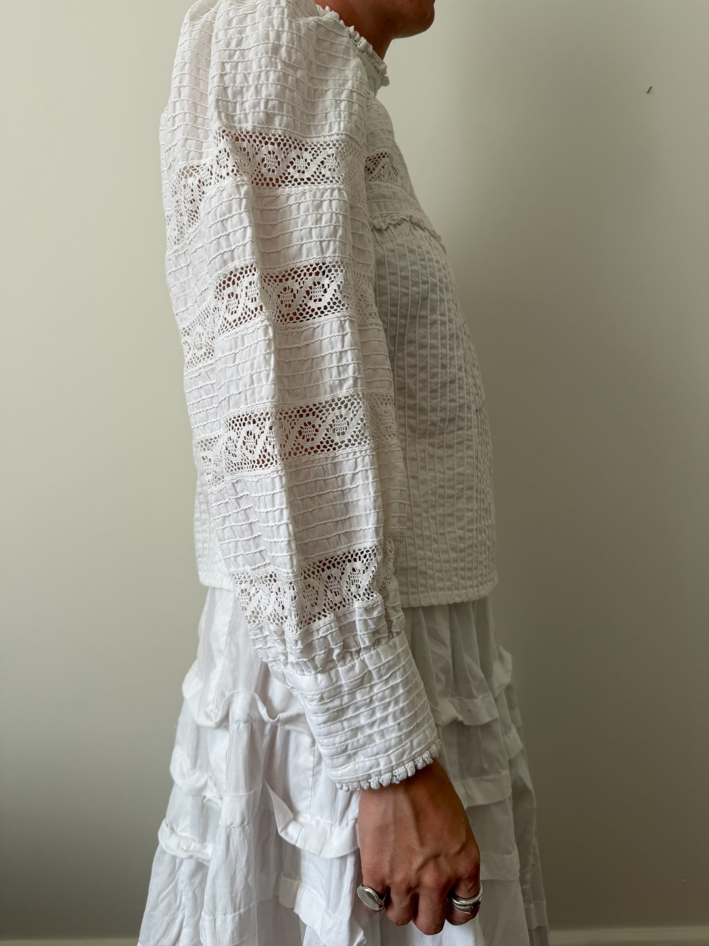 White Crochet Blouse