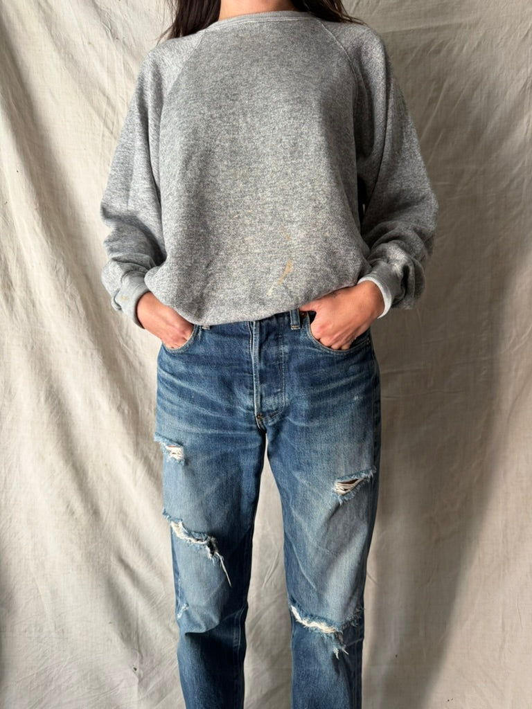 Speckled Grey Painters Crewneck