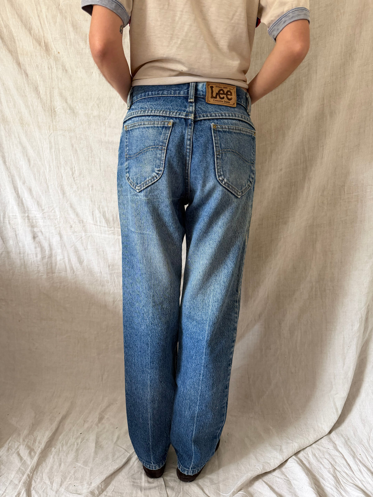 Bleached And Faded Lee Denim