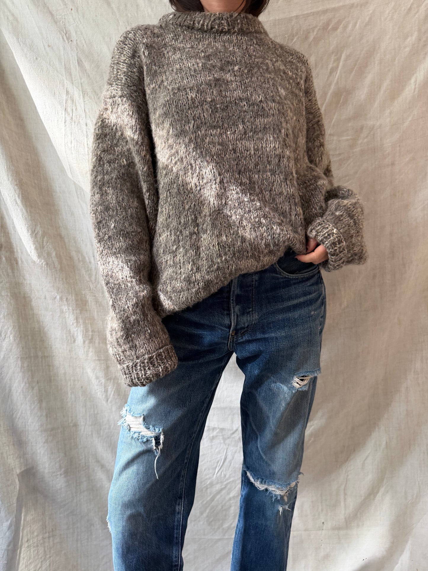 Speckled Fawn Wool Sweater