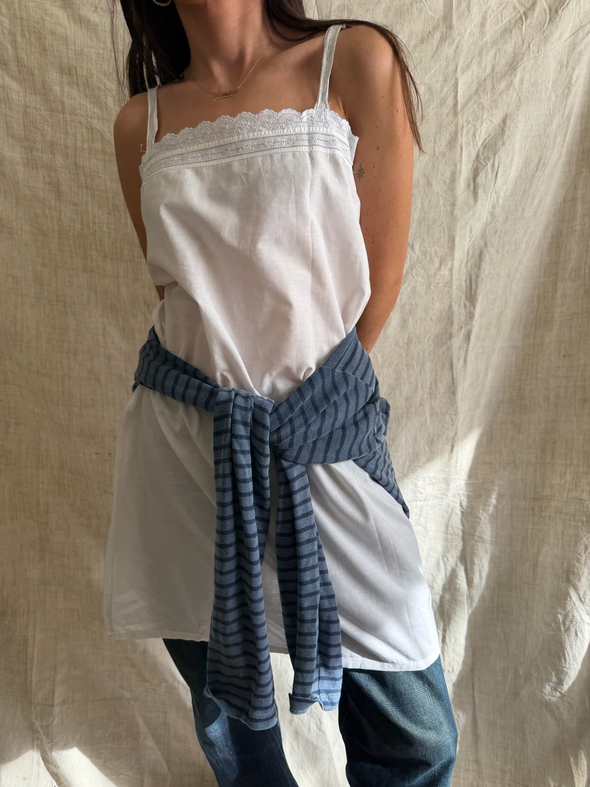 Antique French Cotton Slip
