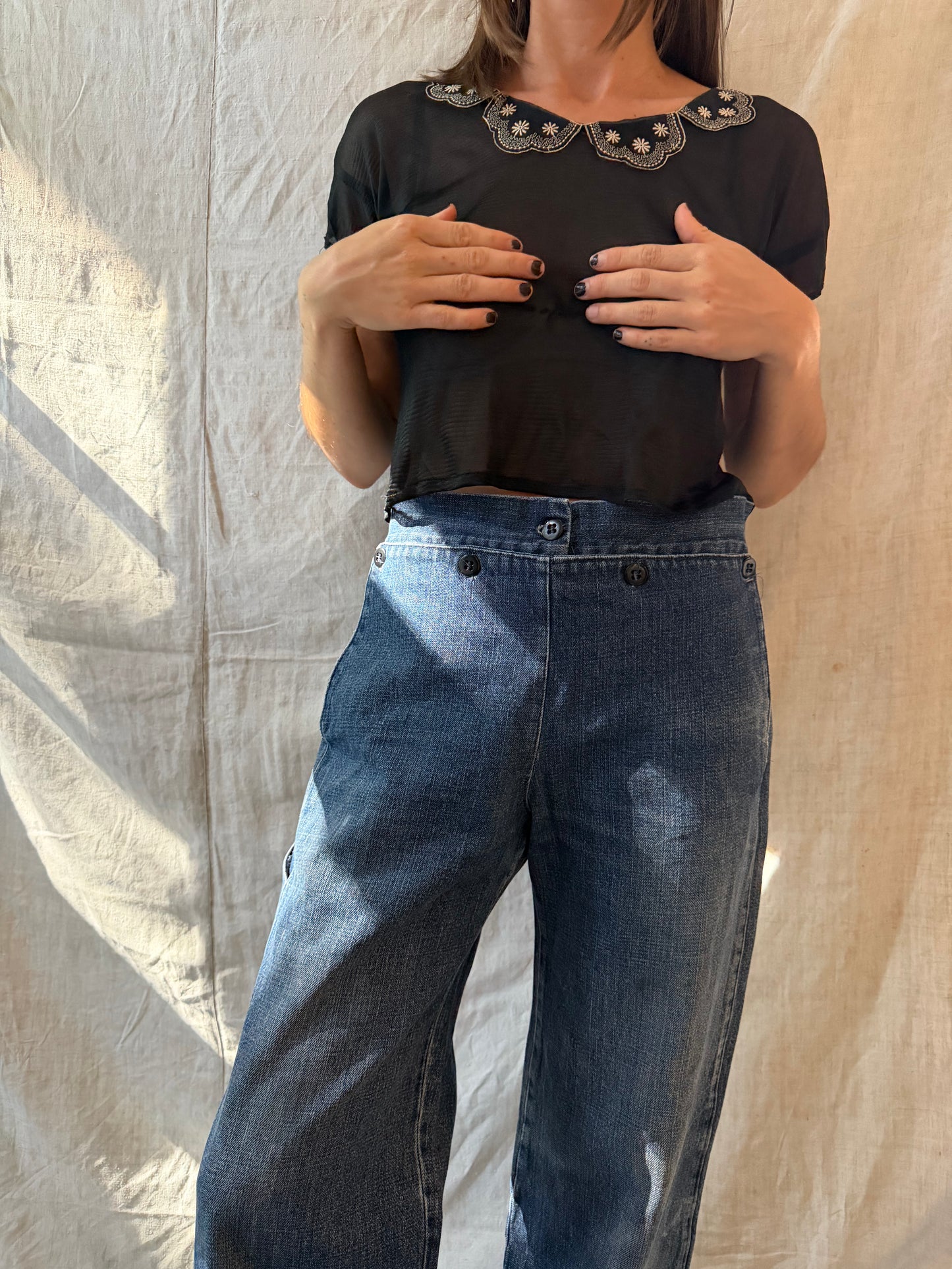 Sheer Black Little Top