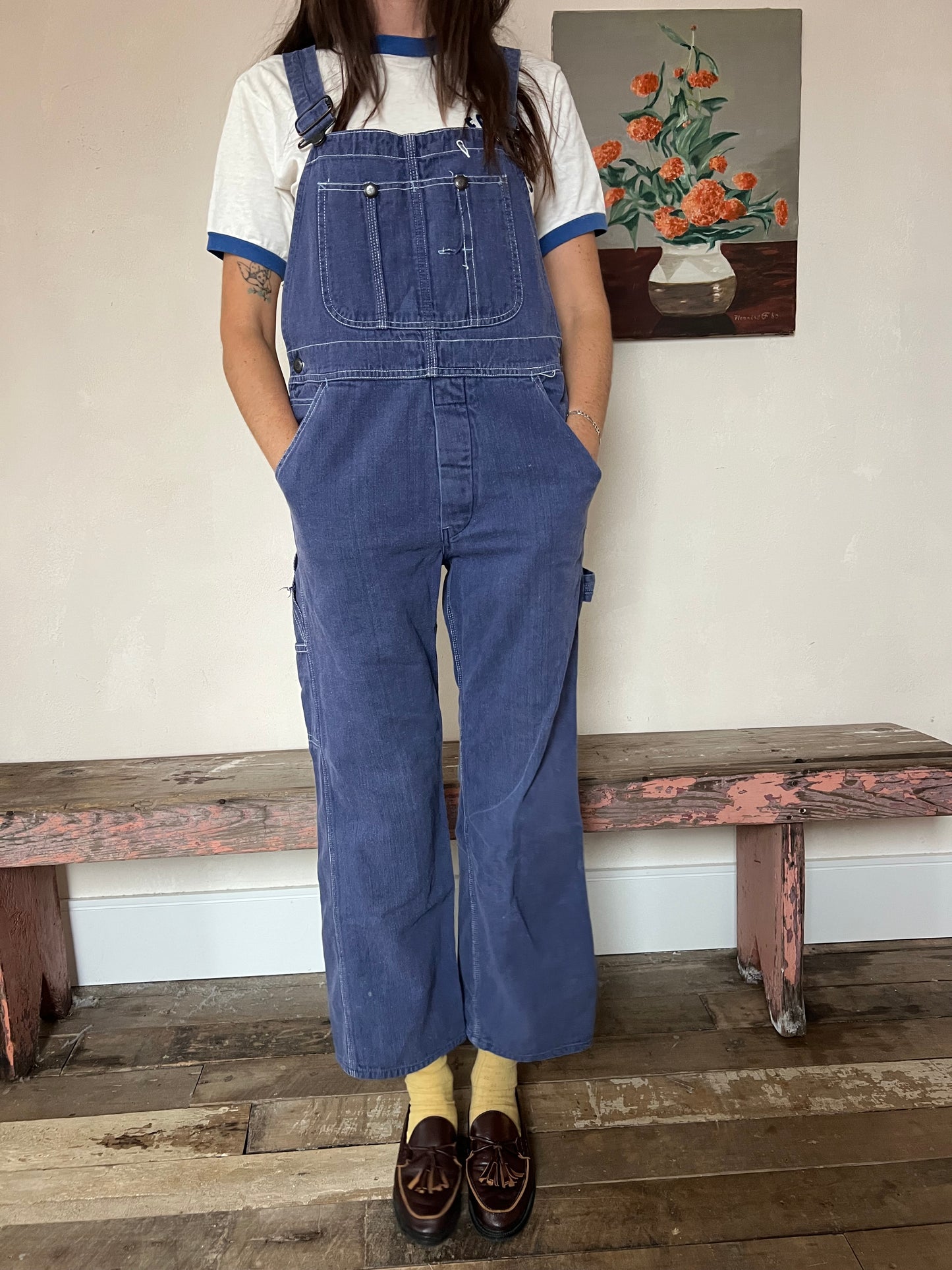 1960s Indigo Blue Denim Overalls