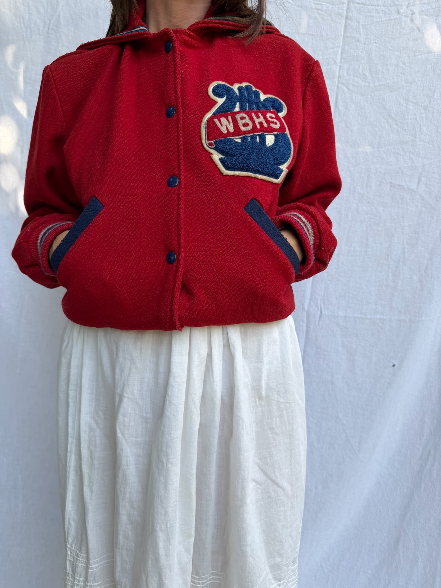 Cherry Red Varsity Jacket