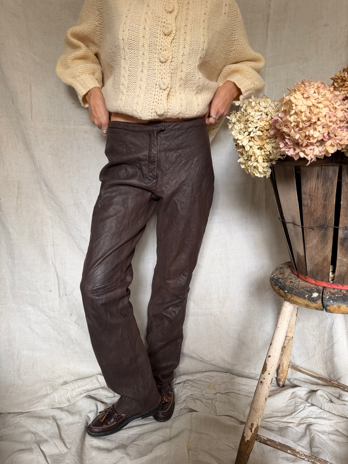 Super Soft Chocolate Brown Leather Pants