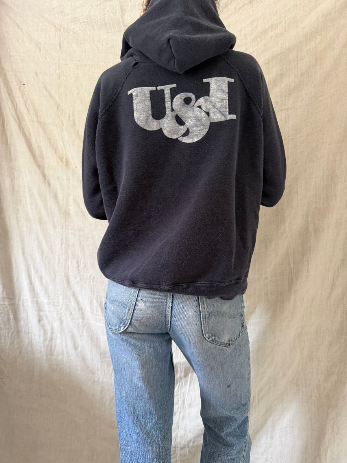 Navy Distressed Hoodie
